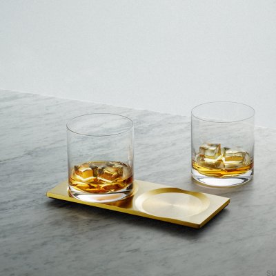 Ett set whiskyglas med stativ - Whisky Brass