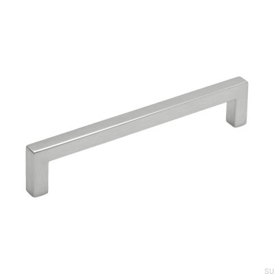 Avlångt möbelhandtag 0143 192 Silver Borstad (inox look)