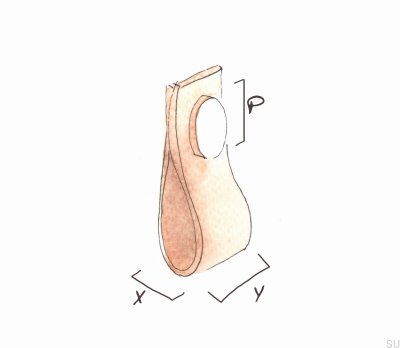 Vägghängare Loop Strap naturläder med krom