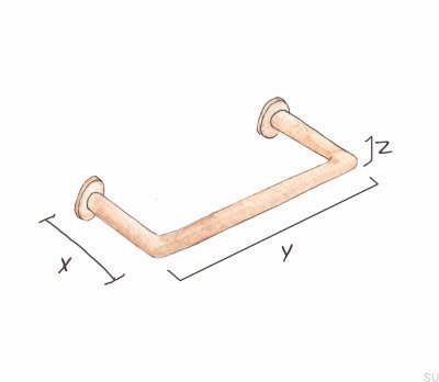 Avlångt möbelhandtag 1353 96 Svart Läder Nickelpläterat