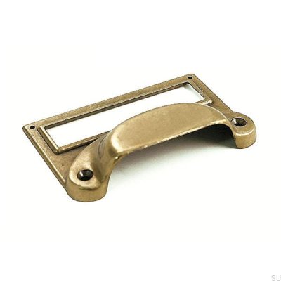 Skalmöbelhandtag med Antique Gold-etikett