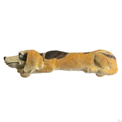 Hund Pies 96 Polyresin avlångt möbelhandtag