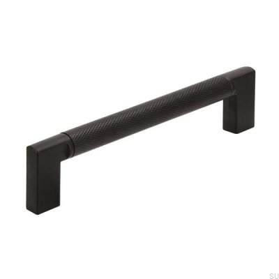 Avlångt möbelhandtag 2457 128 Metall svart
