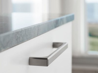 Vik lätt 160 metall silver långsträckt möbelhandtag