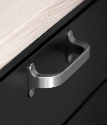 Avlångt möbelhandtag Skåp 128 Metall Silver