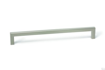 Avlångt möbelhandtag U 0056 192 Borstad nickel
