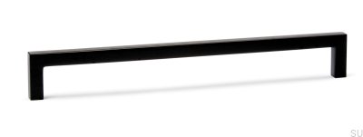 Avlångt möbelhandtag U 0056 192 Metall svart