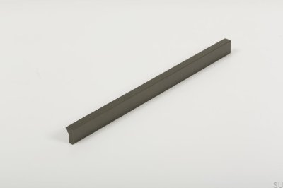 Vinkel 600 möbel avlångt handtag, aluminiumgrå