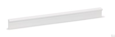 Vinkel 400 avlångt möbelhandtag, aluminium, vit