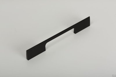 Peak 192 avlångt möbelhandtag, borstad svart aluminium