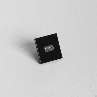 HDMI-uttagsmodul för europlatta svart brittisk standard
