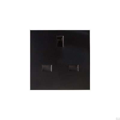 13 Amp UK Module Engelsk Euro Plate Plug Black