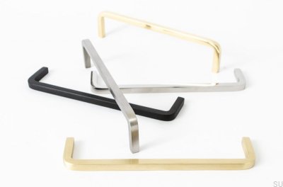 Möbelhandtag gänga 128. Aluminium svart