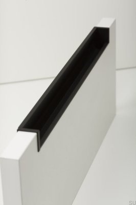 Hexxa 1100 infällt möbelhandtag, svart aluminium