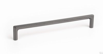 Pura 160 avlångt möbelhandtag, metall, svart titan, polerat