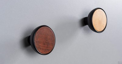 Bol Svart vägghängare med sapele Eco wood