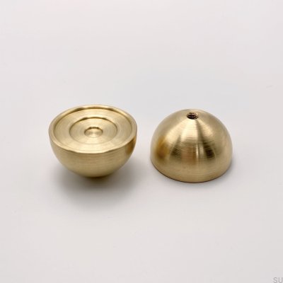 Möbelknopp Marbelo 02 Borstad mässing Omålad