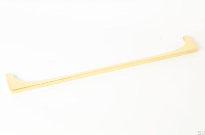 Bro 320 avlångt möbelhandtag, polerad mässing, omålad
