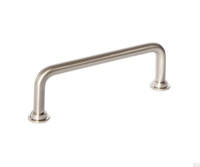 Avlångt möbelhandtag 1353 128 Care Steel Silverlackerad