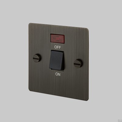 Dubbelpolig isolatorbrytare 20A mässing bränd brons brittisk standard
