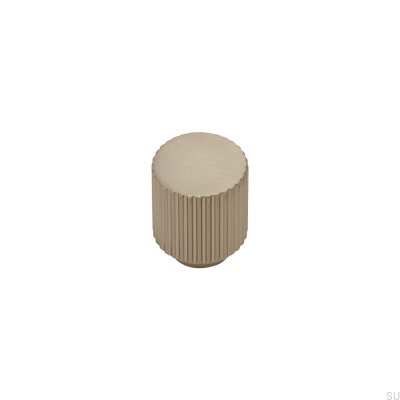 Möbelknopp Helix Stripe Silver Metal Borstad (Inox Look)