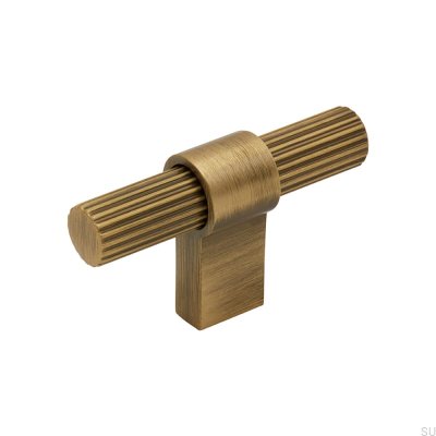 T-Bar Helix Stripe möbelknopp Antik brons