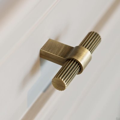 T-Bar Helix Stripe möbelknopp Antik brons