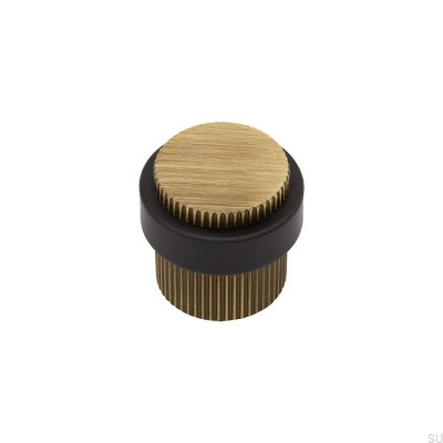 Sidfot Helix Stripe golvdörrstoppare Antik brons