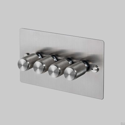Cross 4G 120W LED-dimmer stål silver brittisk standard