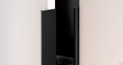 Möbelhandtag kant Way 736 Aluminium svart