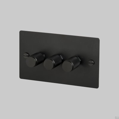 Cross 3G LED-dimmer 120W stålsvart brittisk standard