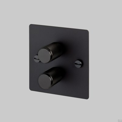 Cross 2G 120W stålsvart brittisk standard LED-dimmer