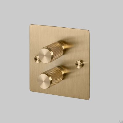 Cross 2G 120W LED-dimmer Mässing Brittisk Standard