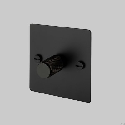 Cross 1G 120W LED-dimmer stål svart brittisk standard