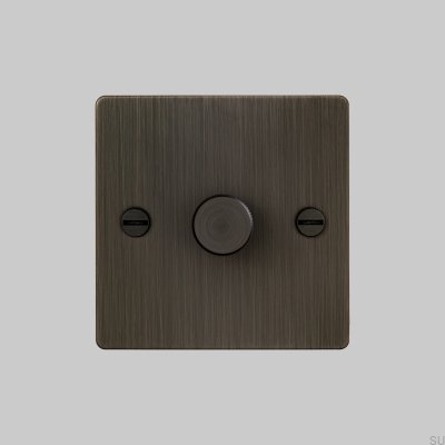 LED-dimmer Cross 1G 120W mässing bränd brons brittisk standard