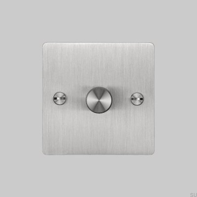 Cross 1G 120W LED-dimmer stål silver brittisk standard