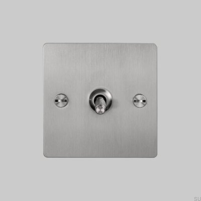 Cross 1G Enkelbrytare Stål Silver Brittisk Standard