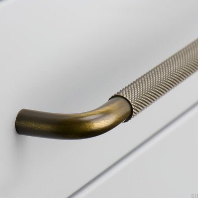 Avlångt möbelhandtag Helix 608 Antik Brons