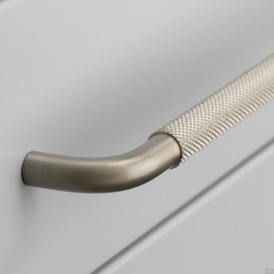 Avlångt möbelhandtag Helix 608 Borstad Silver