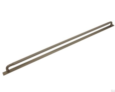 Avlångt möbelhandtag med Helix 608 bricka, borstat silver