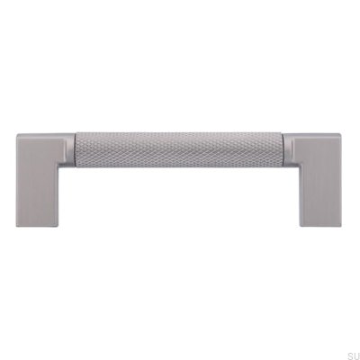 Avlångt möbelhandtag 2457 96 Silver Borstad