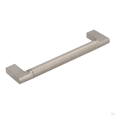 Avlångt möbelhandtag 2457 128 Silver Borstad