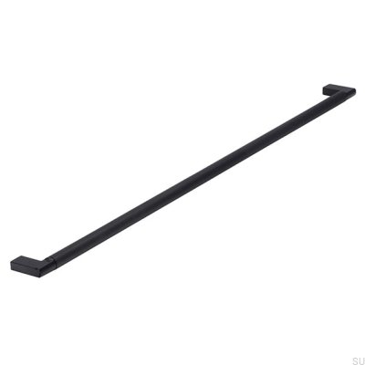 Avlångt möbelhandtag 2457 480 Metall Svart Mat