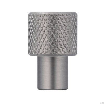 Möbelknopp 2464 16 Silver Borstad