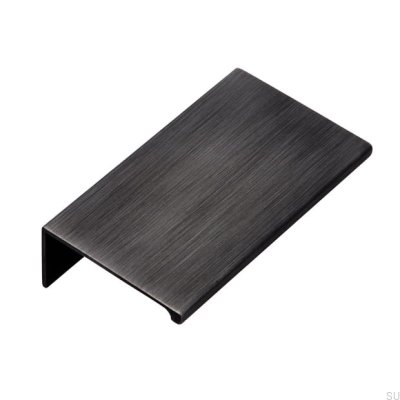 Möbelkanthandtag 2446 48 Antik Silver Borstad