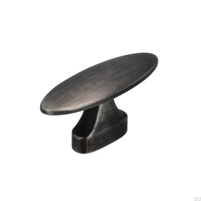 Möbelknopp 2441 16 Antik Silver Borstad