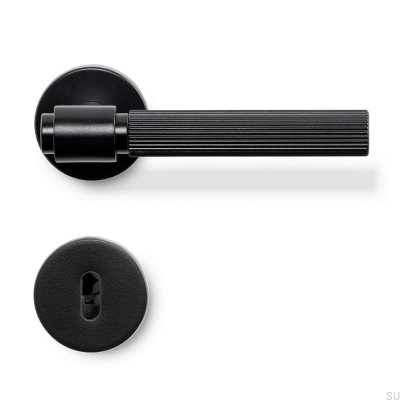 Helix Stripe 200 Metal Black Dörrhandtag