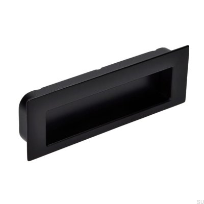 Infällt möbelhandtag 2382 Metall Svart Mat