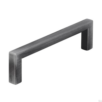 Avlångt möbelhandtag 2108 96 Antik Silver Borstad
