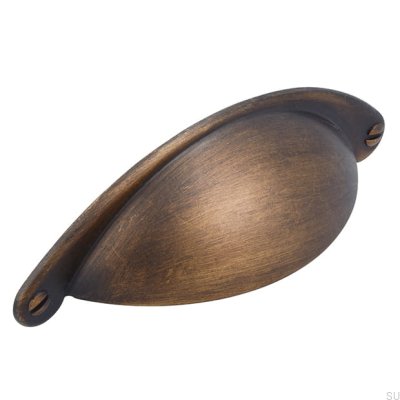 Skalmöbelhandtag 1761 64 Antik Guld Borstad